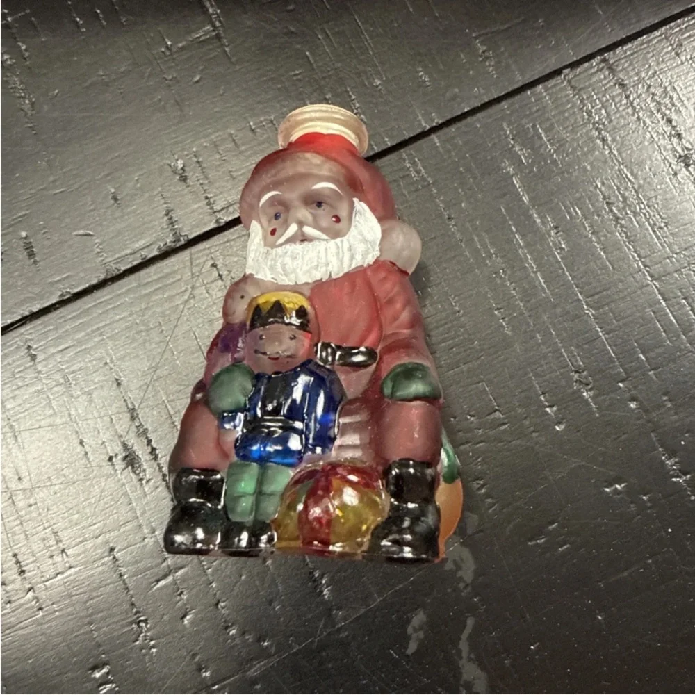 Vintage Old World Christmas Decor Santa Light Up Covers Lot Of 10 St Nick Lights
